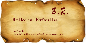 Britvics Rafaella névjegykártya
